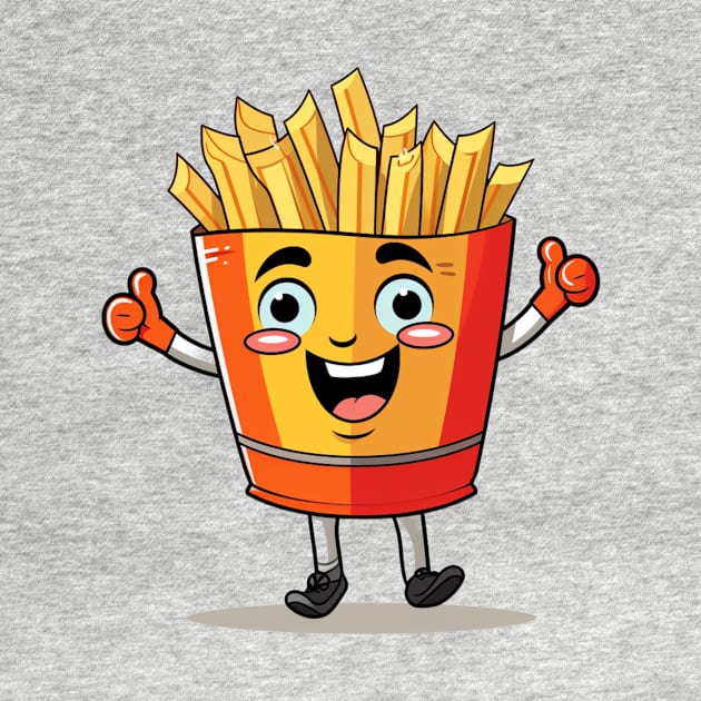 kawaii french fries T-Shirt cute potatofood by nonagobich